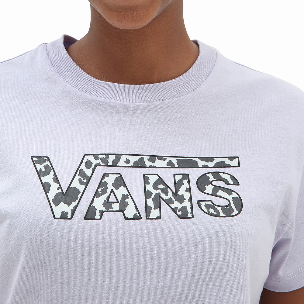 Kids' Vans Snow Leopard (8-14 years) T Shirts Purple | USA15237