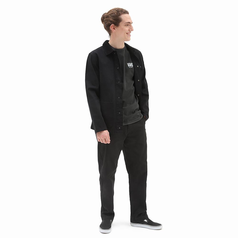 Men's Vans Life T Shirts Black | USA75148