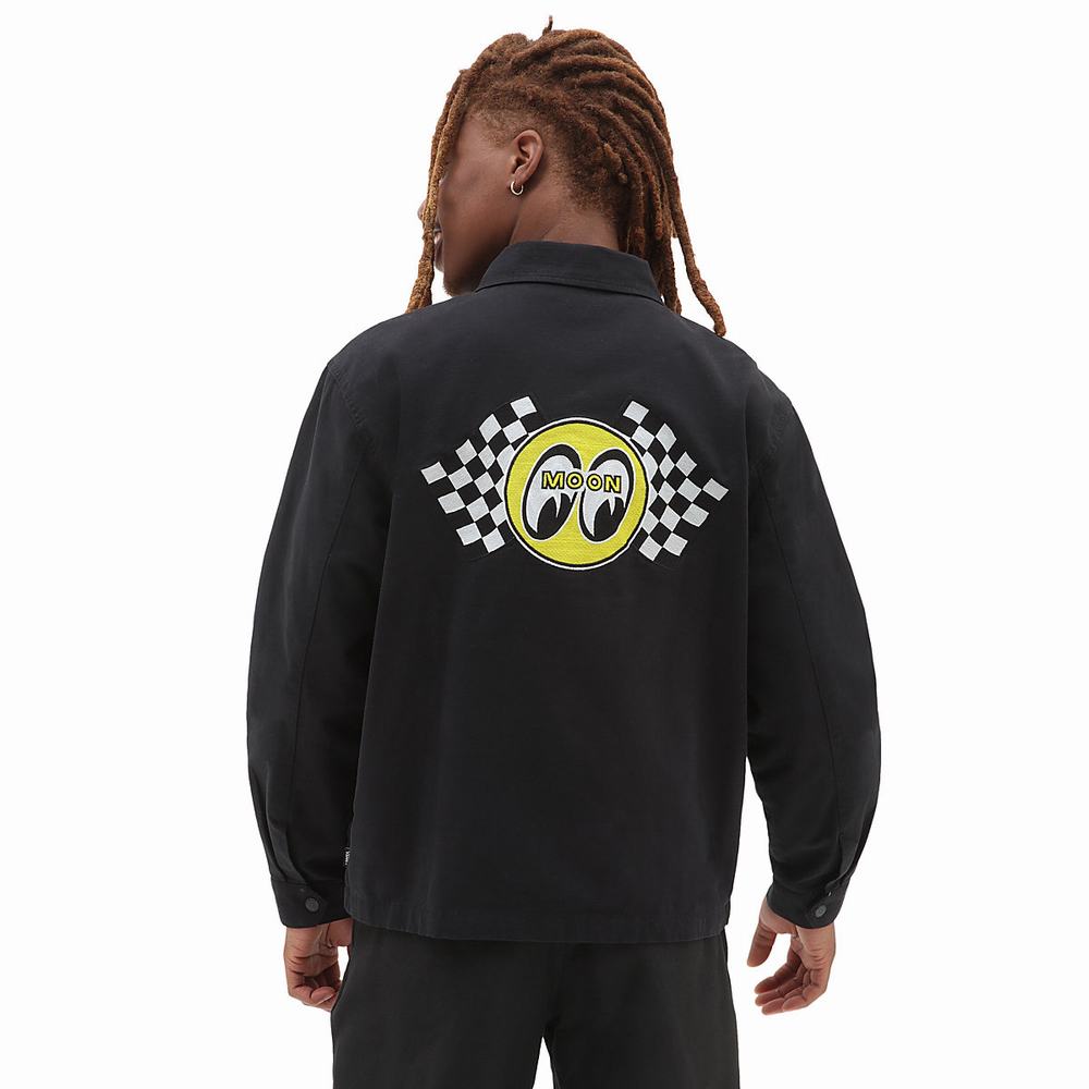 Men\'s Vans Mooneyes Jackets Black | USA32897