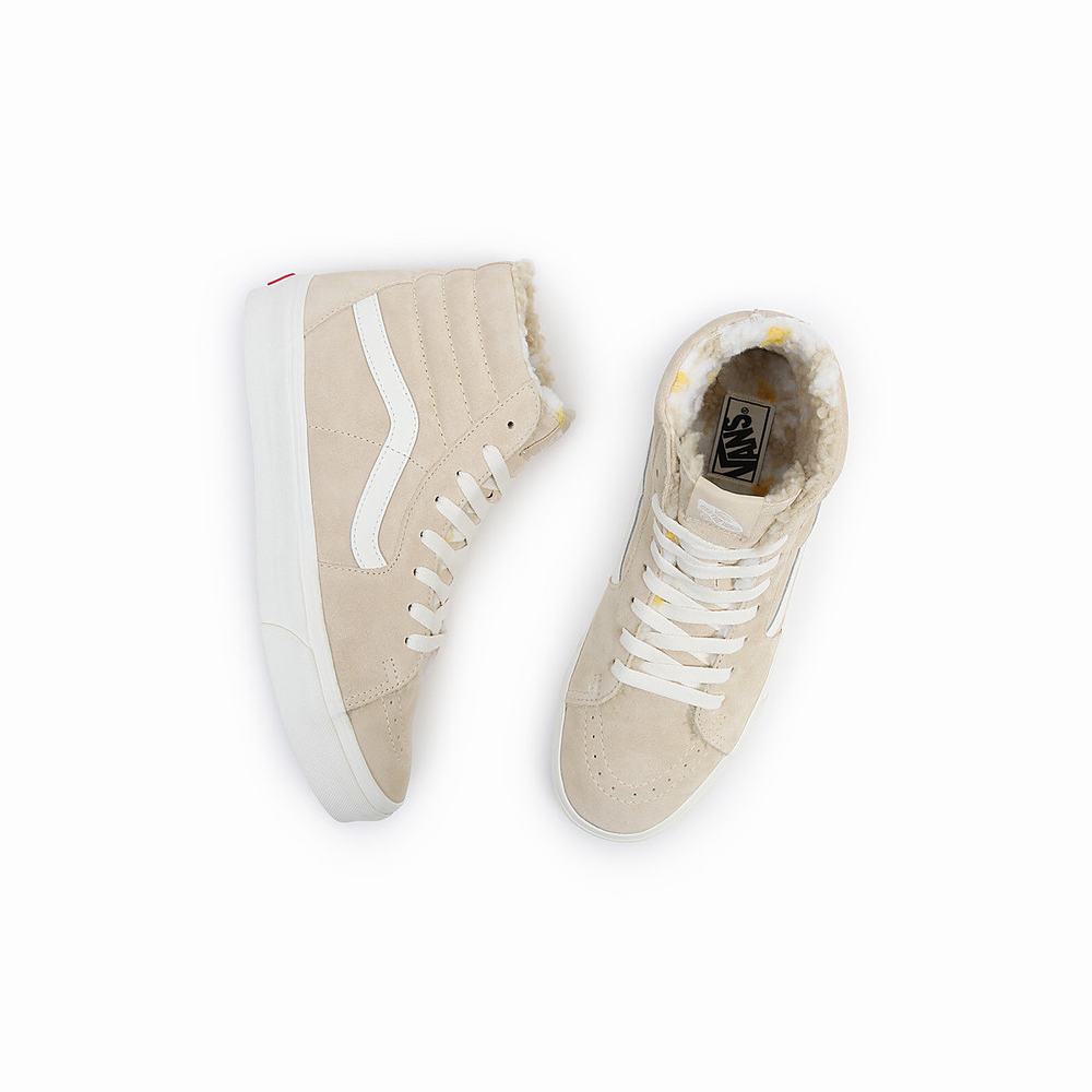 Men's Vans Sk8-Hi Sneakers Beige | USA85247