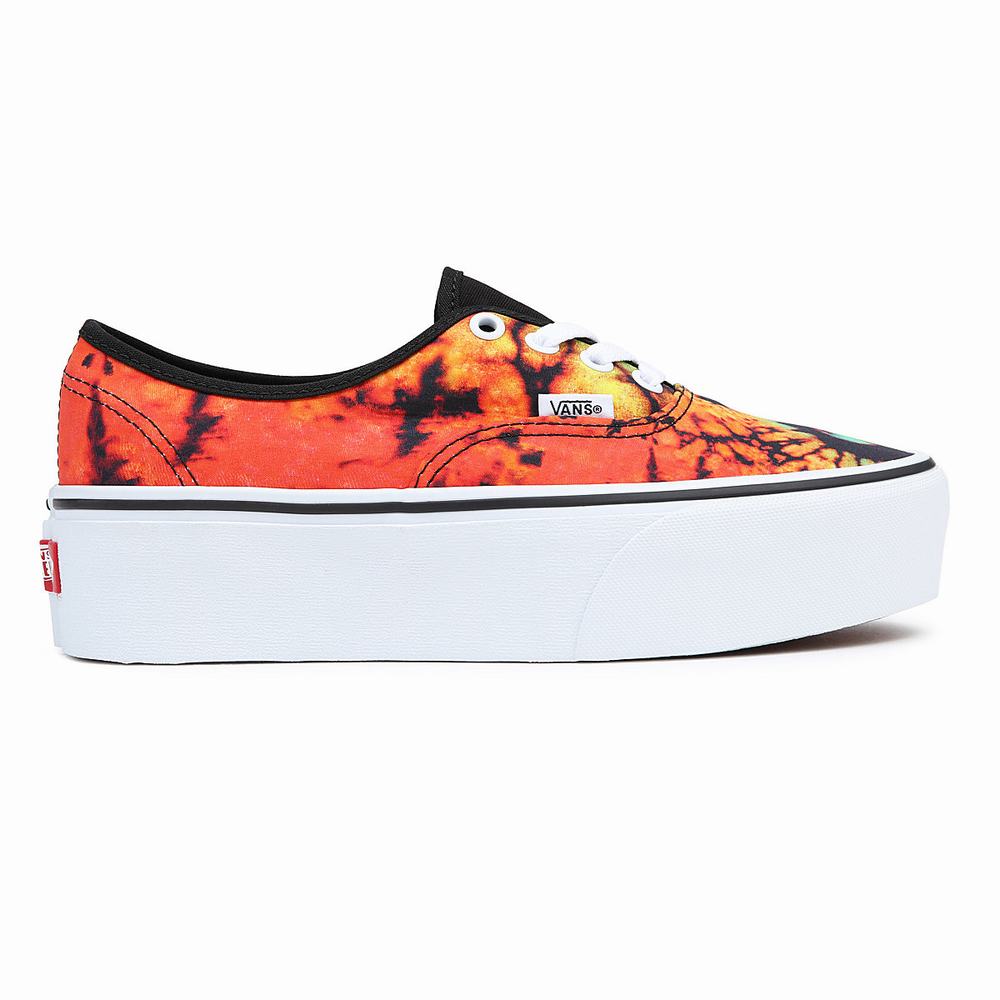 Women's Vans Authentic Stackform Sneakers Black / Multicolor | USA64385