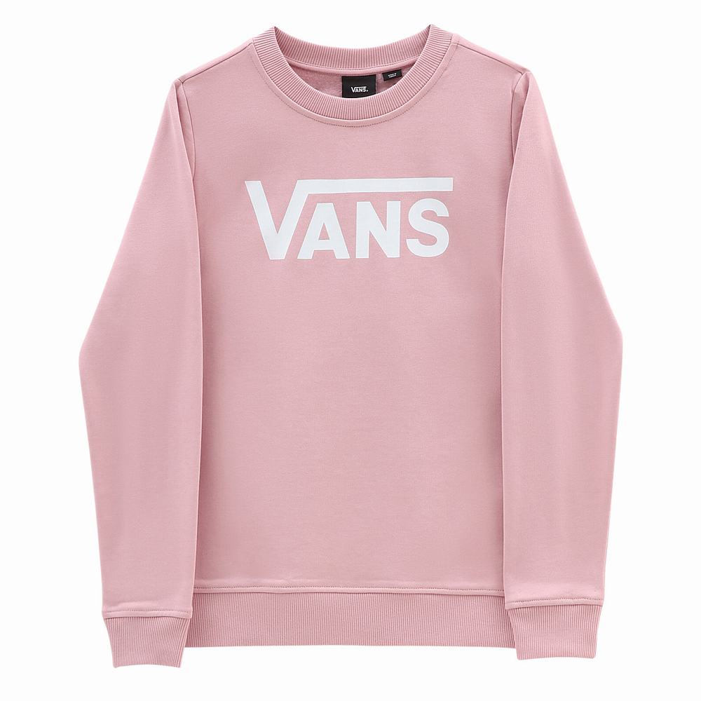 Women\'s Vans Classic V Crew Sweatshirts Pink | USA31452