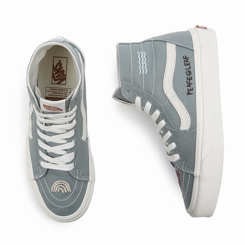 Women's Vans Eco Theory Sk8-Hi Tapered Sneakers Green | USA63245