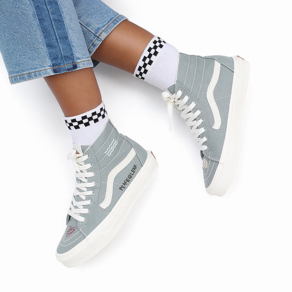 Women's Vans Eco Theory Sk8-Hi Tapered Sneakers Green | USA63245
