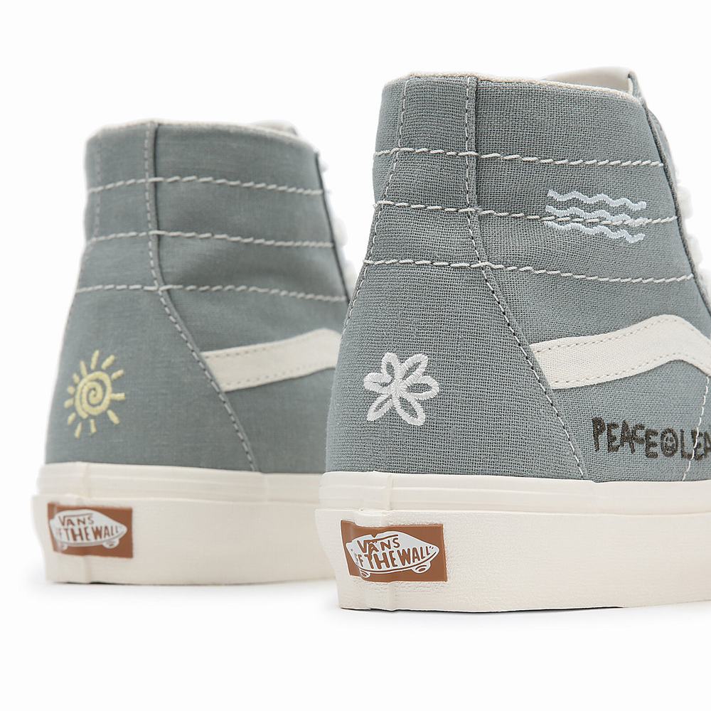 Women's Vans Eco Theory Sk8-Hi Tapered Sneakers Green | USA63245