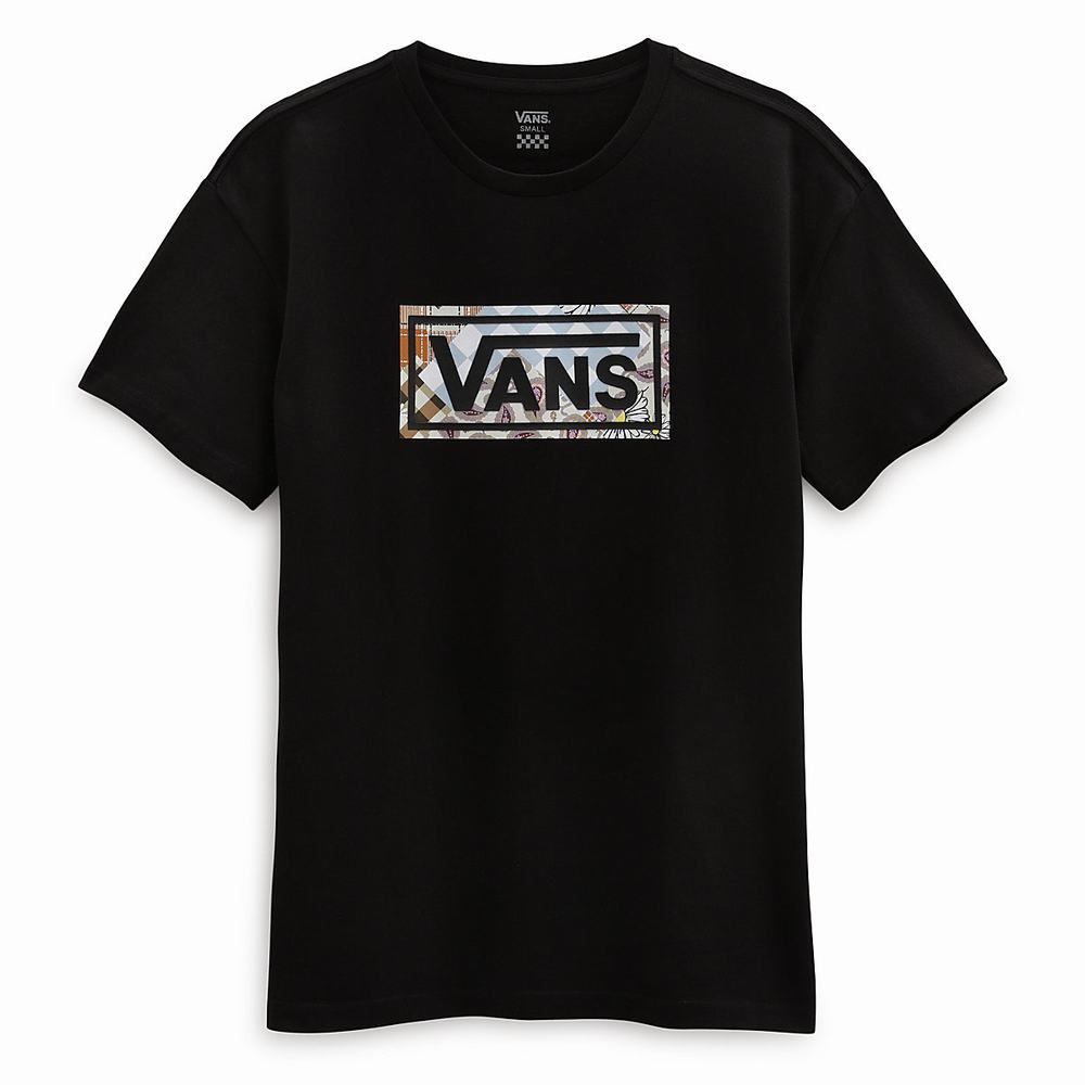 Women\'s Vans Meadow T Shirts Black | USA47315