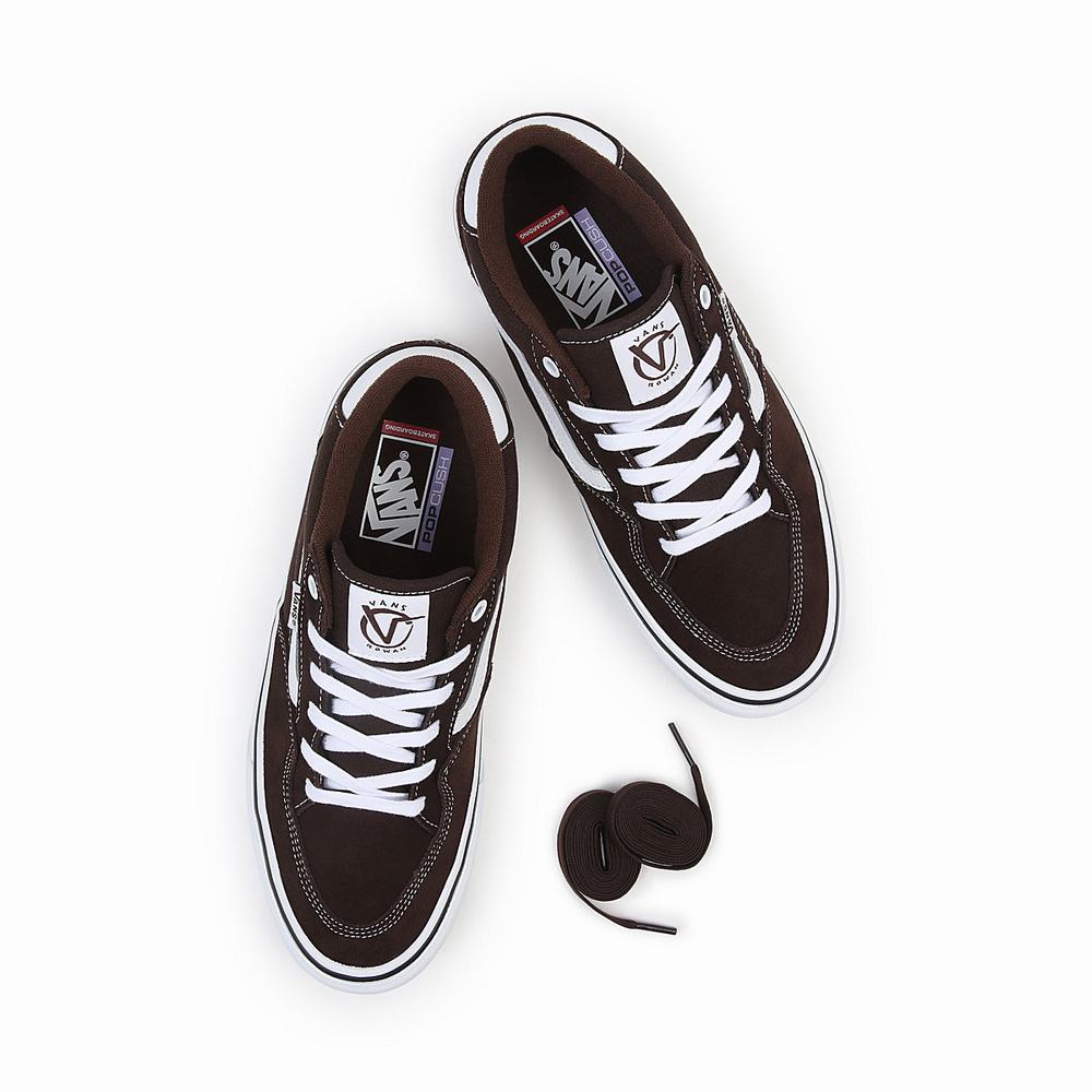 Women's Vans Rowan Low Top Shoes Brown | USA62845